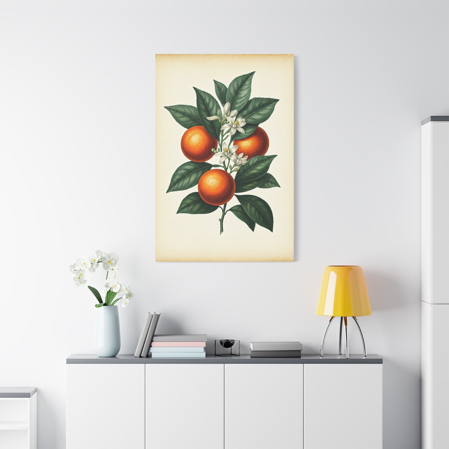 Oranges and Blossoms Illustration Wall Art & Canvas Prints