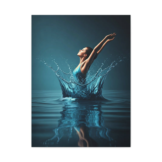 Woman Rising from Water Splash Wall Art & Canvas Prints