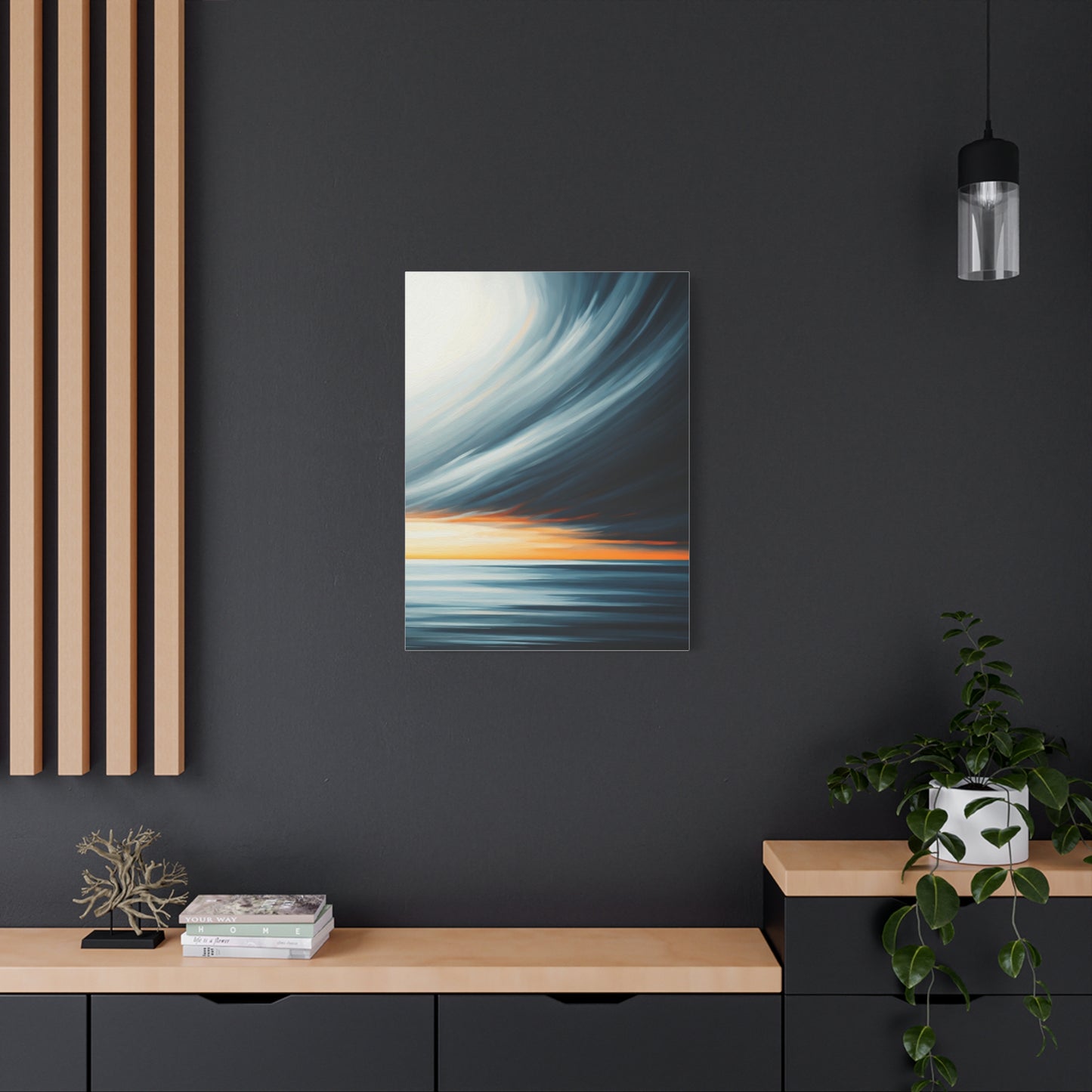 Ethereal Ocean Dusk Abstract Wall Art & Canvas Prints