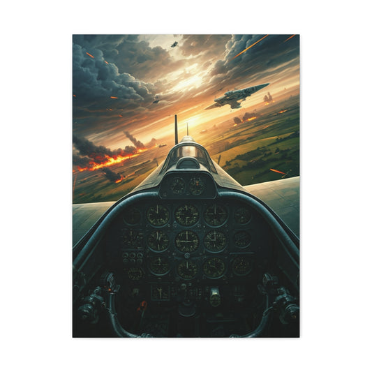 Cockpit Horizon Combat Flight Wall Art & Canvas Prints