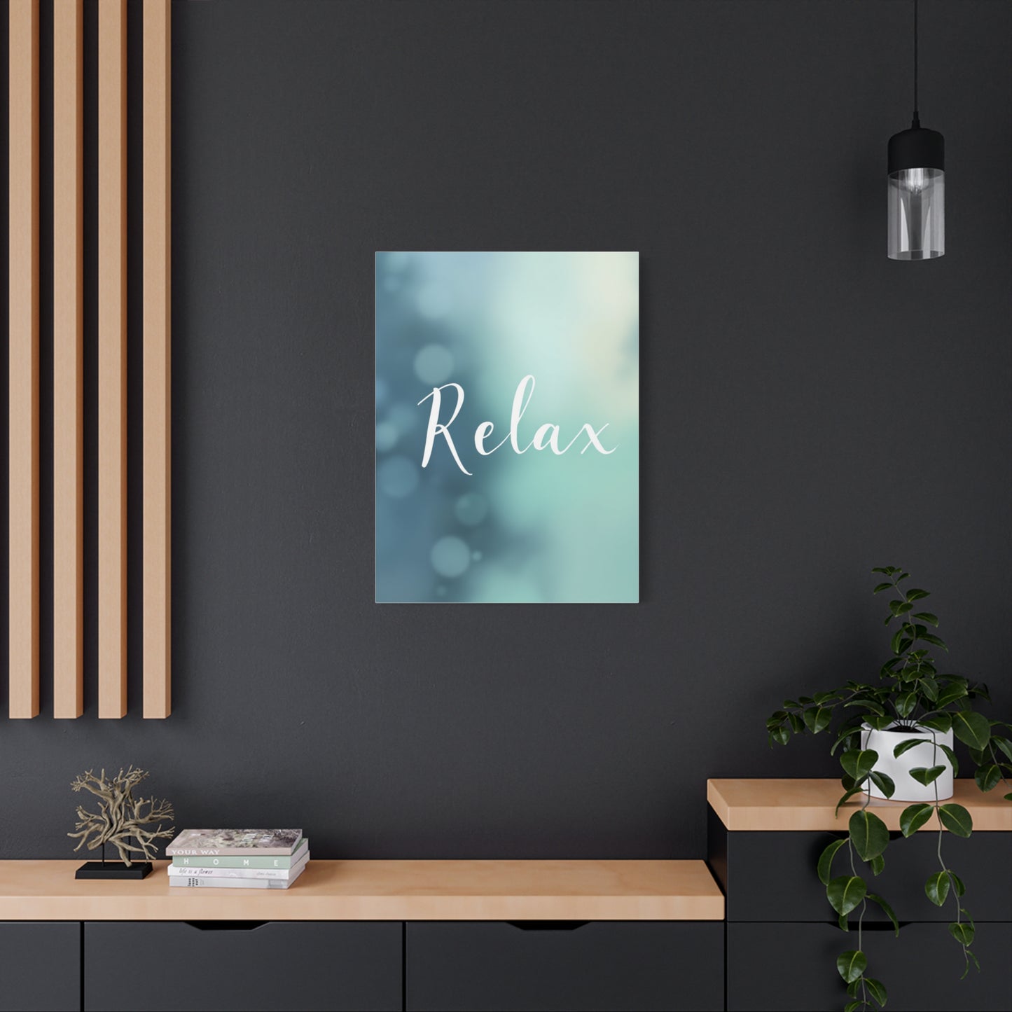 Relax Calm Typography Wall Art & Canvas Prints