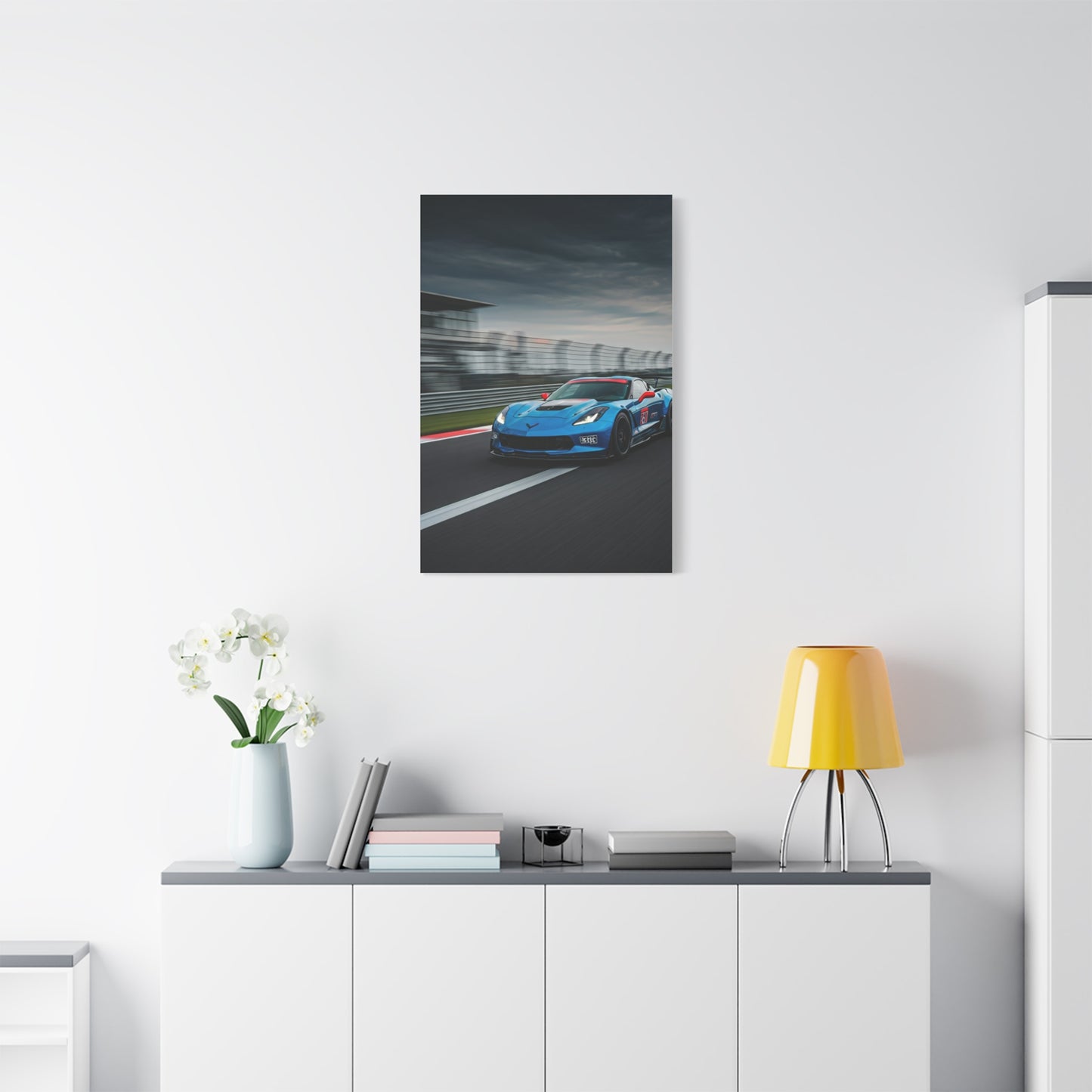 2019 Chevrolet Corvette C7 Z06 Start Finish Straight Wall Art & Canvas Prints