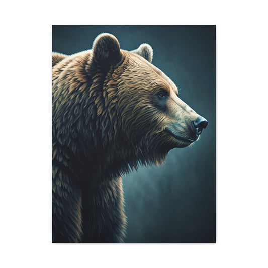Side Profile Bear Elegance Wall Art & Canvas Prints